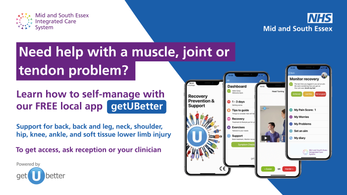 Self Manage muscle, joint or tendon problems with get u better
